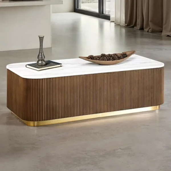 Virden Rectangle Wood Coffee Table by Furniture of America - Image 6