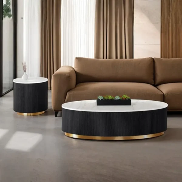 Virden Modern Oval Coffee Table by Furniture of America - Image 2