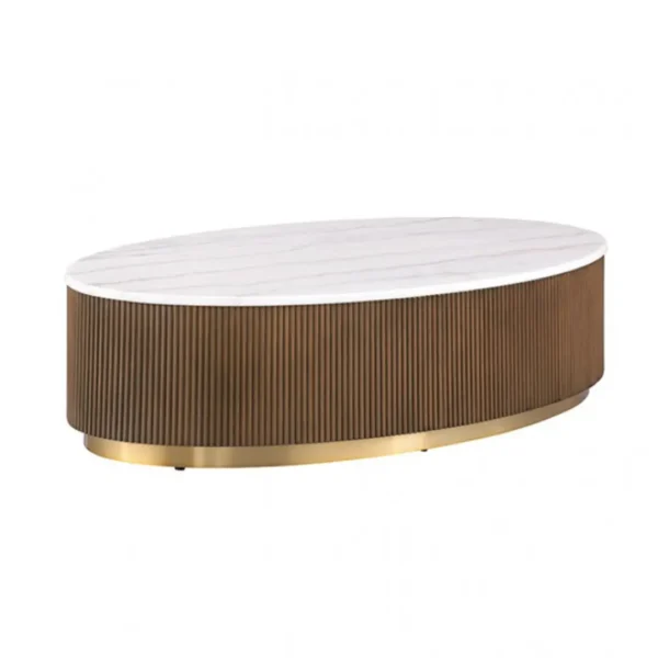 Virden Modern Oval Coffee Table by Furniture of America - Image 5