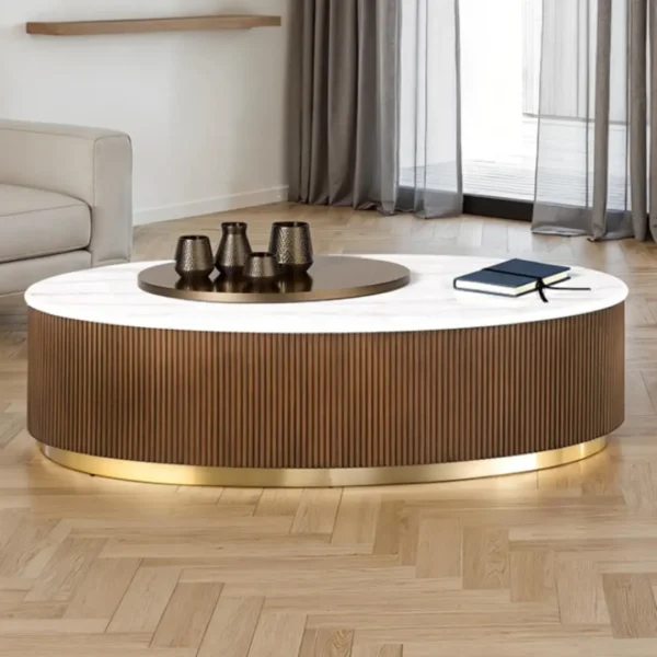 Virden Modern Oval Coffee Table by Furniture of America - Image 7