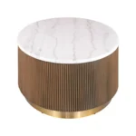 Virden Marble Round Coffee Table by Furniture of America - Image 4