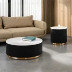 Virden Marble Round Coffee Table by Furniture of America - Image 7