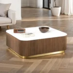 Virden Square Marble Coffee Table by Furniture of America - Image 7