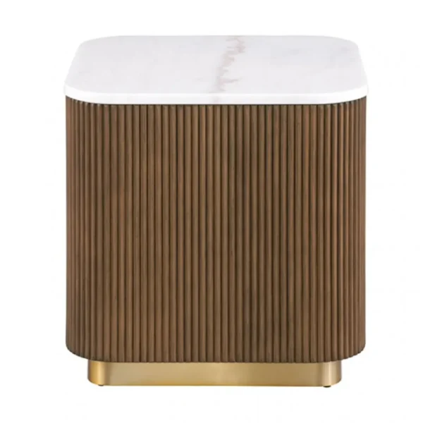 Virden Square Wood End Table by Furniture of America - Image 2