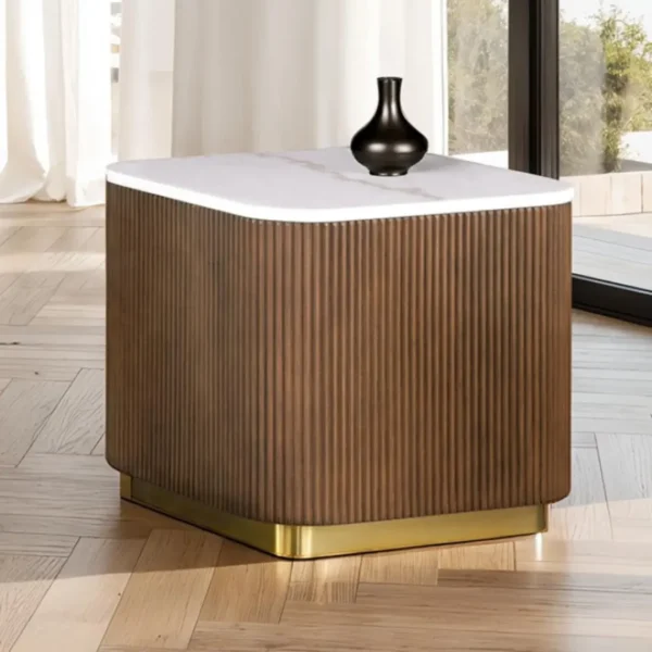 Virden Square Wood End Table by Furniture of America - Image 3