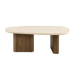 Nolfi Contemporary Travertine Coffee Table by Furniture of America - Image 2