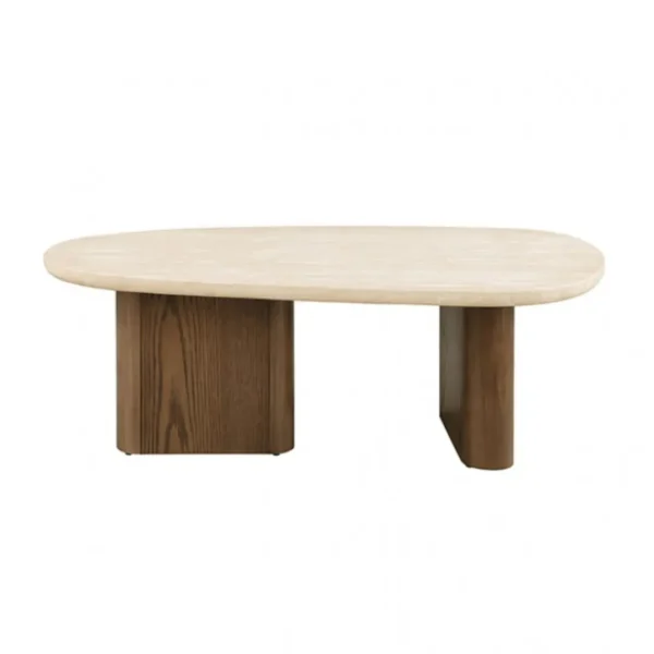 Nolfi Contemporary Travertine Coffee Table by Furniture of America - Image 2