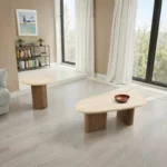 Nolfi Contemporary Travertine End Table by Furniture of America - Image 3