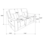 Kennett Chenille Power Reclining Sofa Set by Coaster Furniture - Image 8