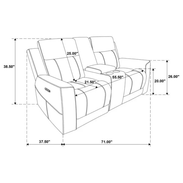 Kennett Chenille Power Reclining Sofa Set by Coaster Furniture - Image 8
