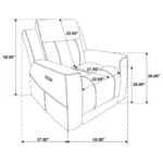 Kennett Chenille Power Reclining Sofa Set by Coaster Furniture - Image 10