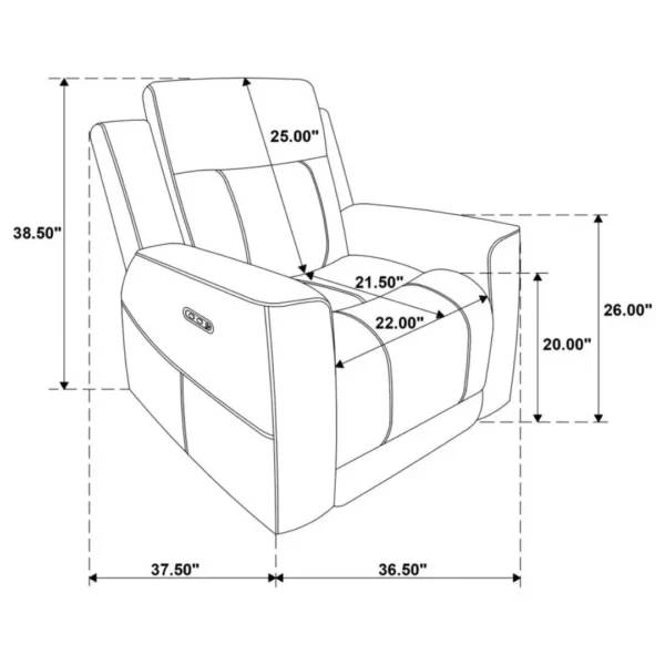 Kennett Chenille Power Reclining Sofa Set by Coaster Furniture - Image 10