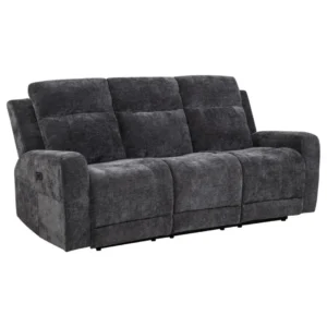 Kennett Chenille Sofa Recliner 3-Seater by Coaster Furniture