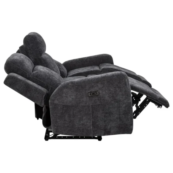 Kennett Chenille Sofa Recliner 3-Seater by Coaster Furniture - Image 4