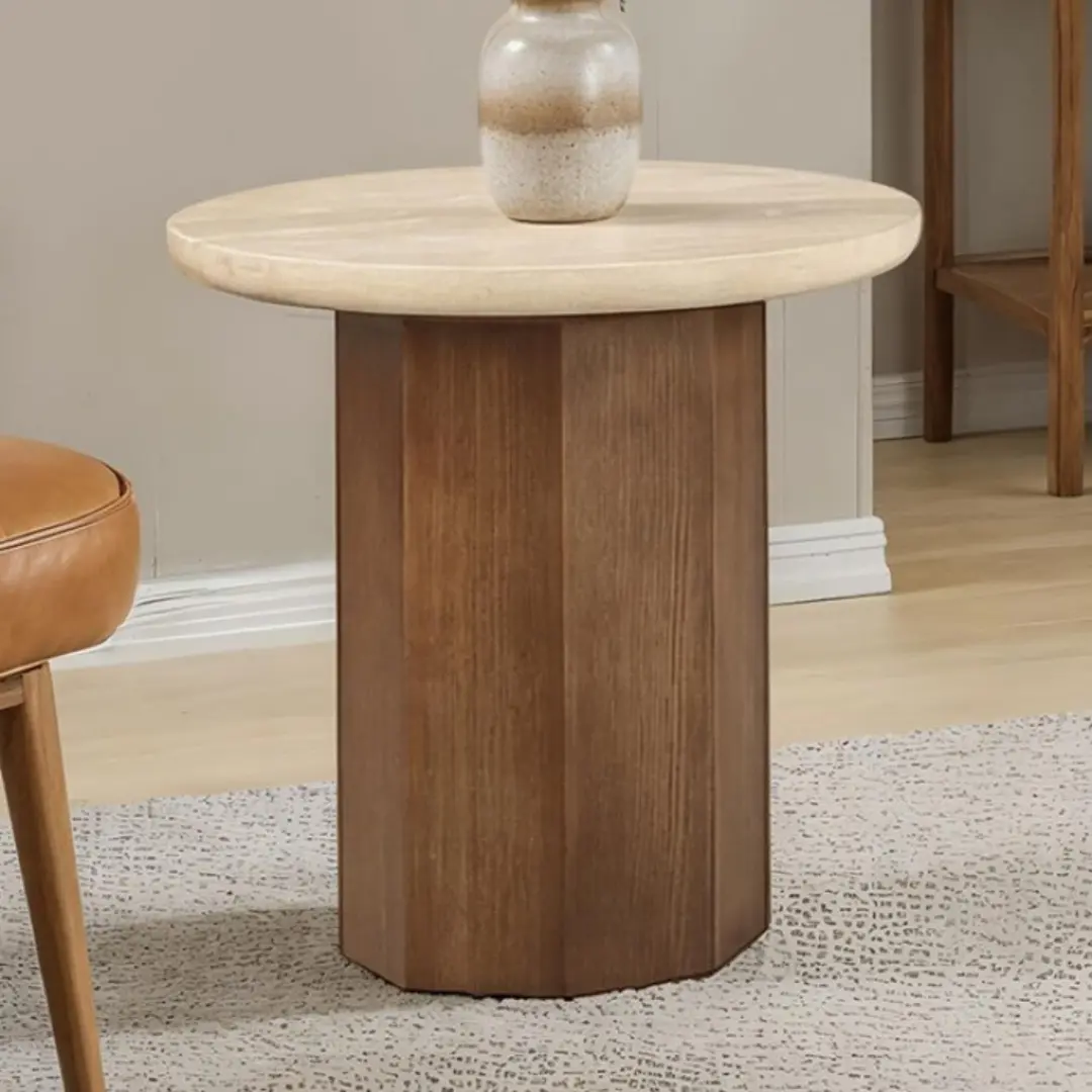 Florian Small Round End Table by Furniture of America | U-Trade Furniture Florian Small Round End Table by Furniture of America - Image 1