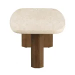 Florian Travertine Top Coffee Table by Furniture of America - Image 2