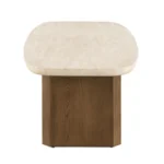Florian Travertine Top Coffee Table by Furniture of America - Image 3