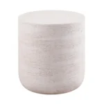 Balma Off-White Ceramic End Table by Furniture of America