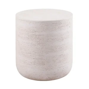 Balma Off-White Ceramic End Table by Furniture of America