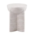 Balma Off-White Ceramic Side Table by Furniture of America