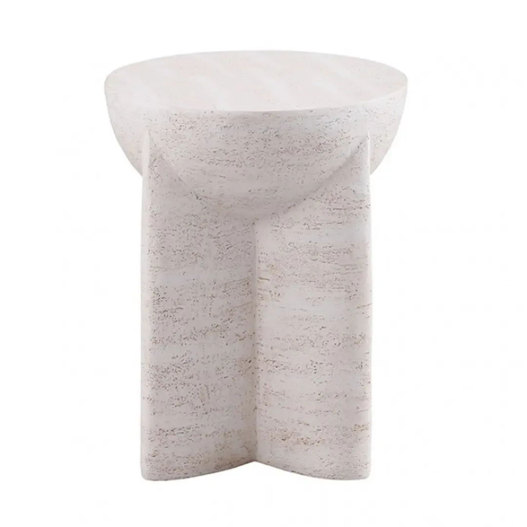 Balma Off-White Ceramic Side Table by Furniture of America | U-Trade Furniture Balma Off-White Ceramic Side Table by Furniture of America - Image 1