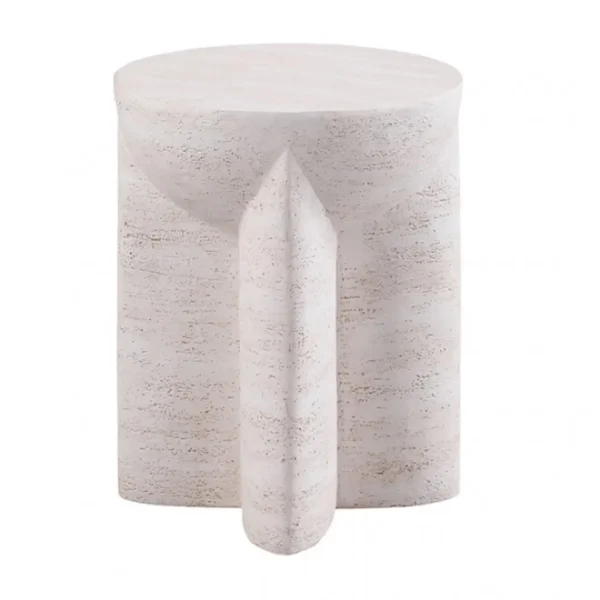 Balma Off-White Ceramic Side Table by Furniture of America - Image 2