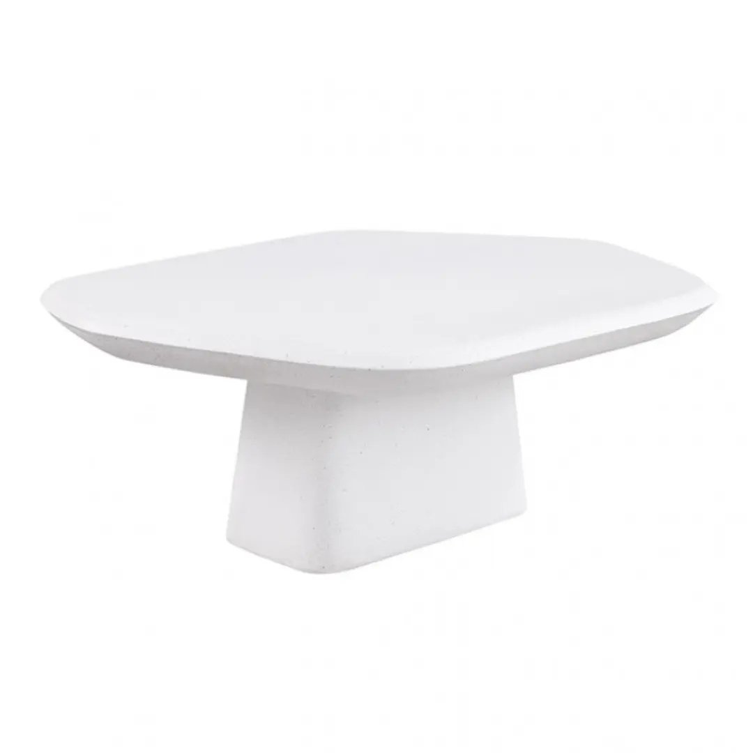 Amico White Ceramic Coffee Table by Furniture of America | U-Trade Furniture Amico White Ceramic Coffee Table by Furniture of America - Image 1