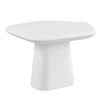 Amico White Ceramic Pedestal Coffee Table by Furniture of America