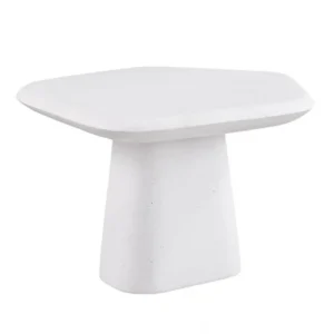 Amico White Ceramic Pedestal Coffee Table by Furniture of America