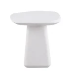 Amico White Ceramic Pedestal End Table by Furnitur of America