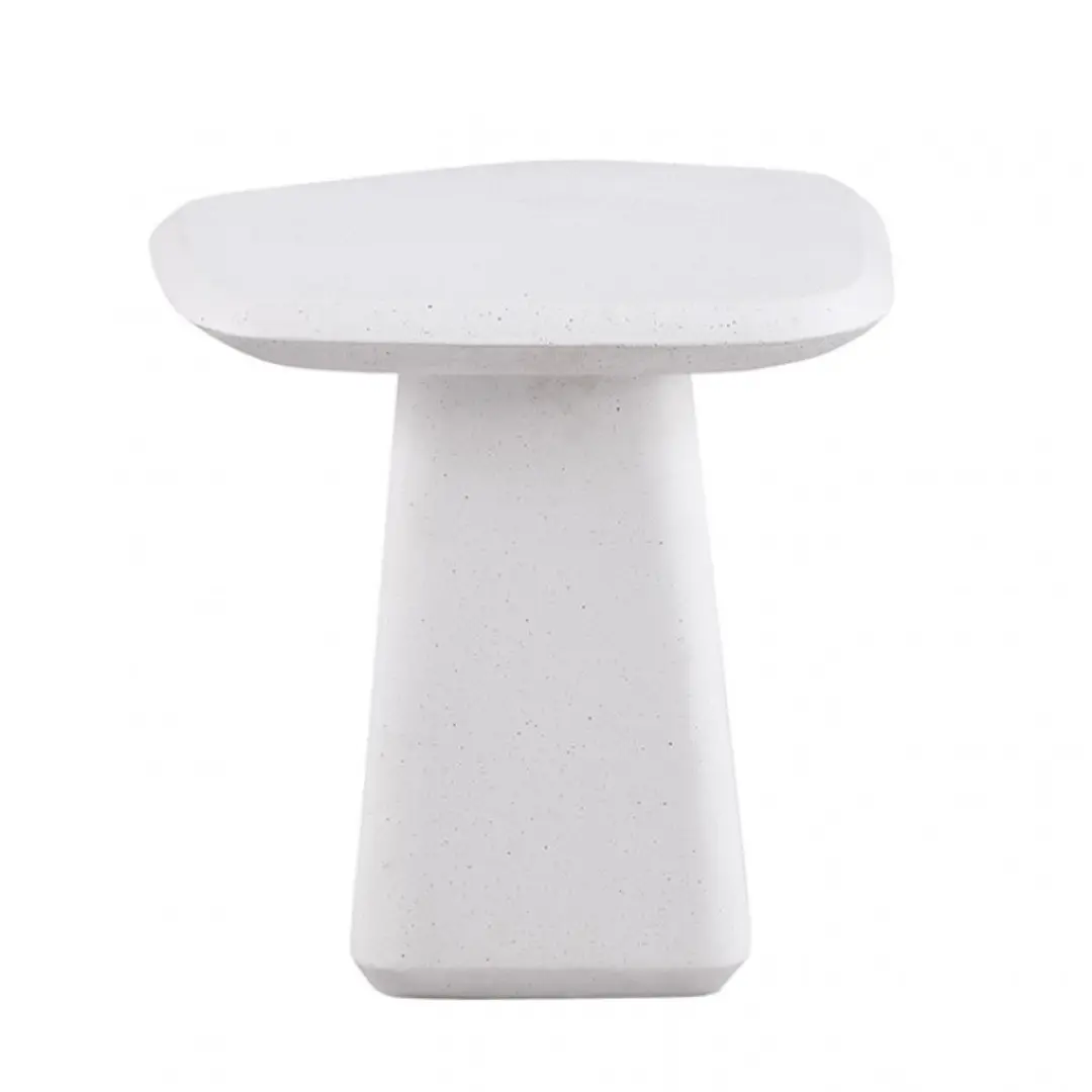 Amico White Ceramic Pedestal End Table by Furnitur of America | U-Trade Furniture Amico White Ceramic Pedestal End Table by Furnitur of America - Image 1