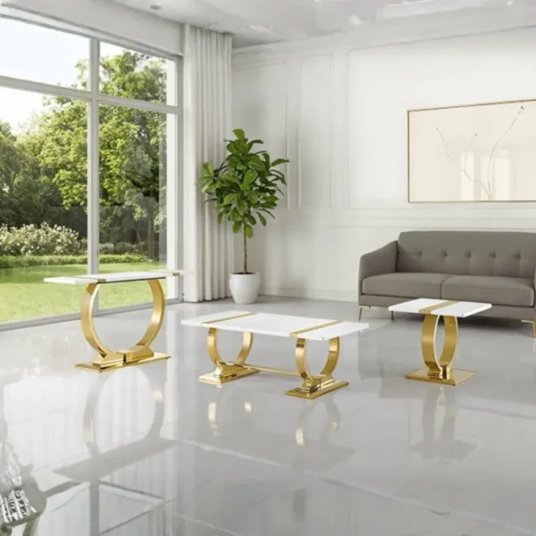 Horve White Oak Coffee Table by Furniture of America - Image 3