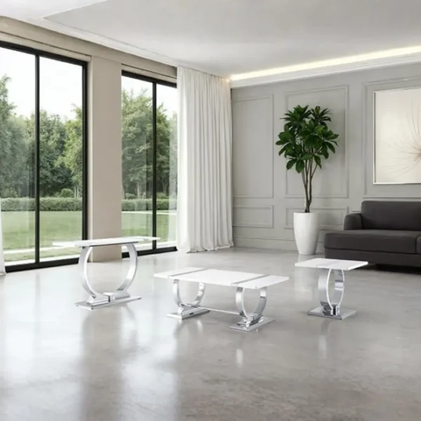 Horve White Oak Coffee Table by Furniture of America - Image 4