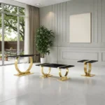 Horsham Black Rectangle Coffee Table by Furniture of America - Image 5