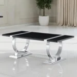 Horsham Black Rectangle Coffee Table by Furniture of America - Image 7