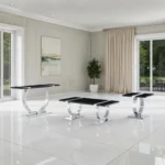 Horsham Black Rectangle Coffee Table by Furniture of America - Image 9