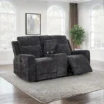 Kennett Chenille Reclining Loveseat with Cup Holders by Coaster Furniture - Image 2