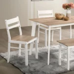 Debbie 5 Pc Solid Wood Dining Set by Furniture of America - Image 2