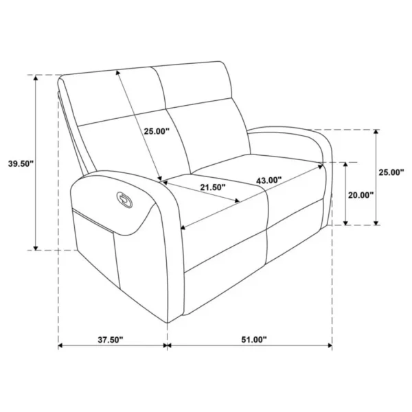 Hamilton Fabric Recliner Sofa Set by Coaster Furniture - Image 11