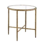 Talva Round Glass End Table by Furniture of America