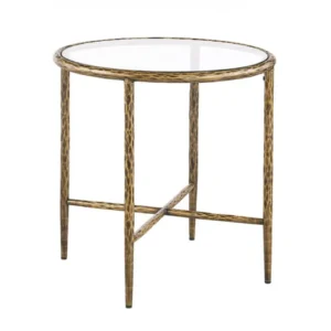 Talva Round Glass End Table by Furniture of America