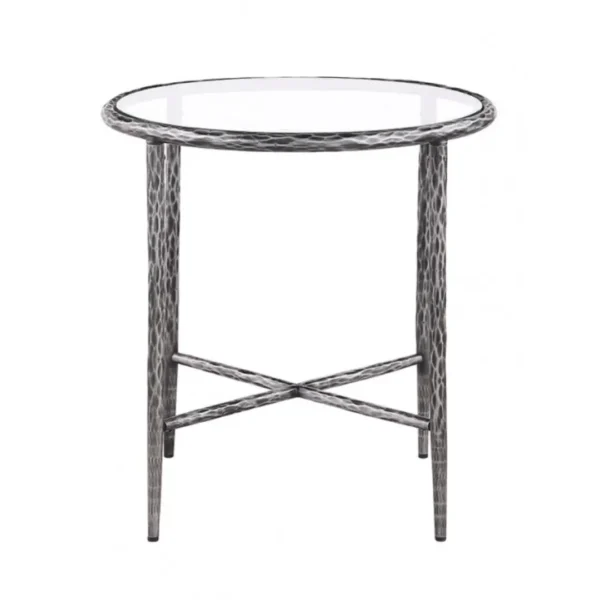 Talva Round Glass End Table by Furniture of America - Image 4