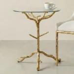 Sarna Glass Top Side Table by Furniture of America