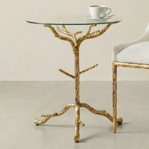 Sarna Glass Top Side Table by Furniture of America