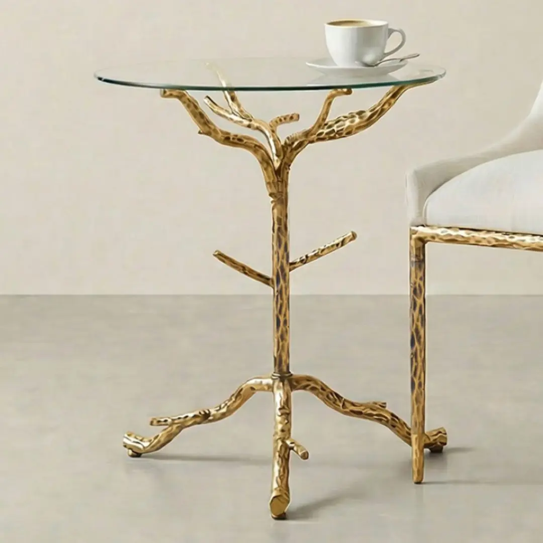 Sarna Glass Top Side Table by Furniture of America | U-Trade Furniture Sarna Glass Top Side Table by Furniture of America - Image 1