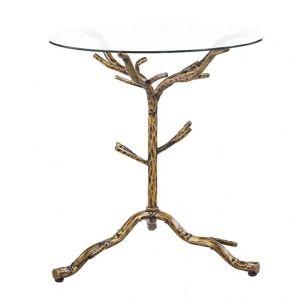 Sarna Glass Top Side Table by Furniture of America - Image 2