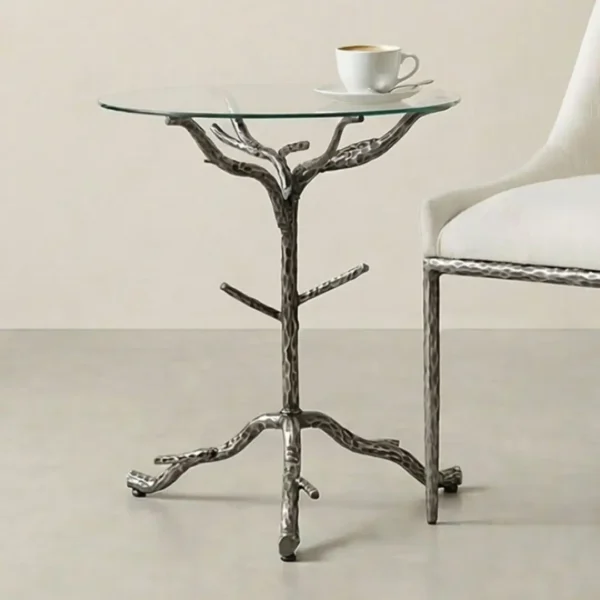 Sarna Glass Top Side Table by Furniture of America - Image 4