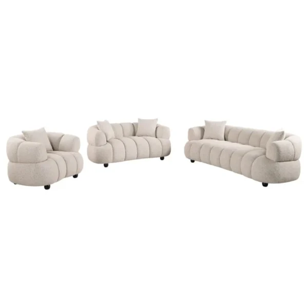 Whitney Channel Tufted Woven Fabric Chair by Coaster Furniture - Image 6