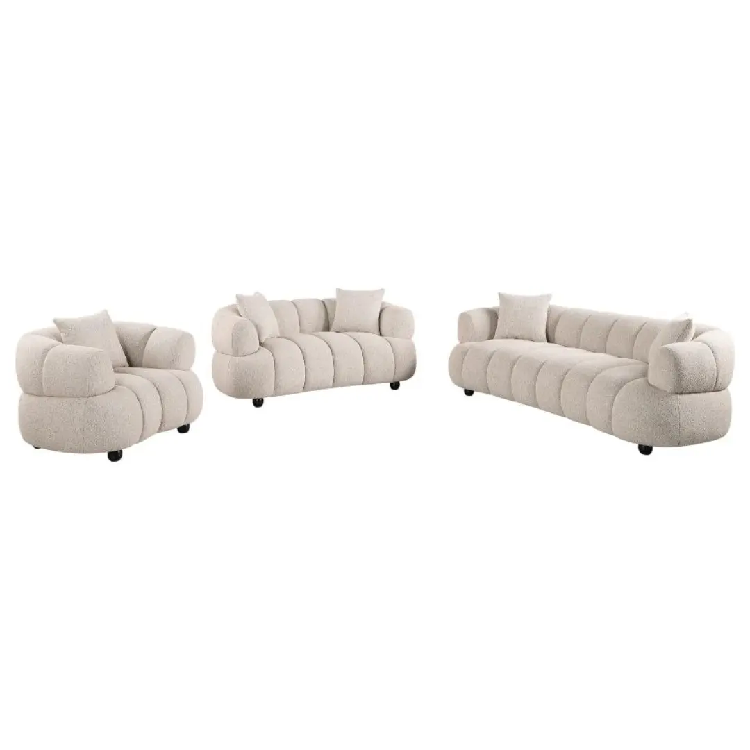 Whitney Channel Tufted Sofa Set Fabric by Coaster Furniture | U-Trade Furniture Whitney Channel Tufted Sofa Set Fabric by Coaster Furniture - Image 1