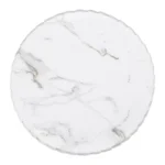 Fresco White Marble Side Table by Furniture of America - Image 2